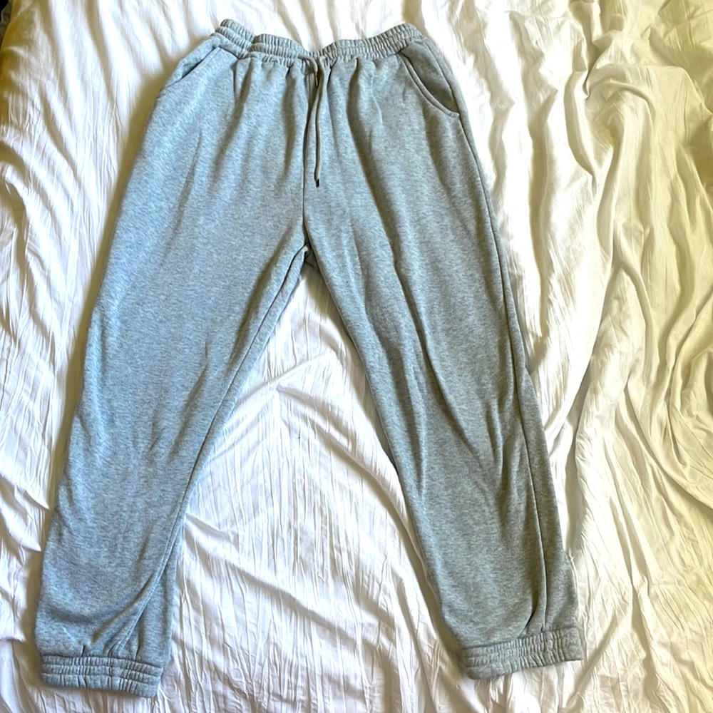 Gray sweatpants